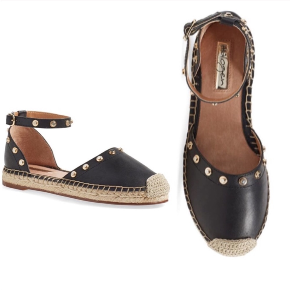 Halogen studded espadrille flats